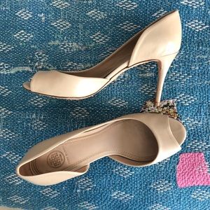 Tory Burch 85mm Classic Open Toe Pump